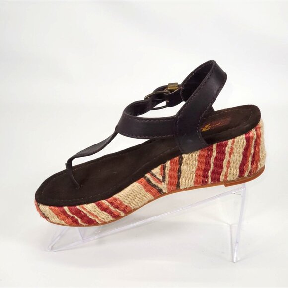 7 for all mankind Women's Multicolor Straw Wedge Sandals Size 6M 1281 - Picture 7 of 12